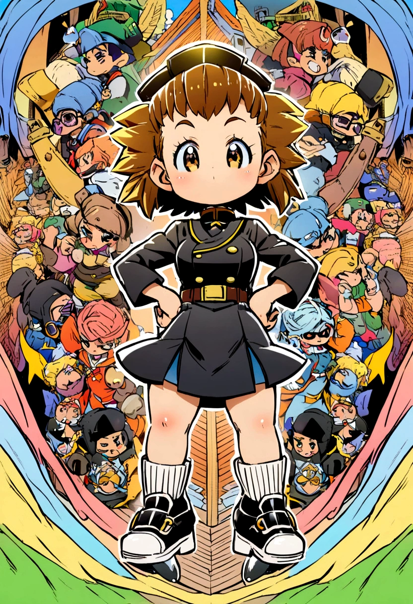 1 girl,in gachiakuta manga style,full body