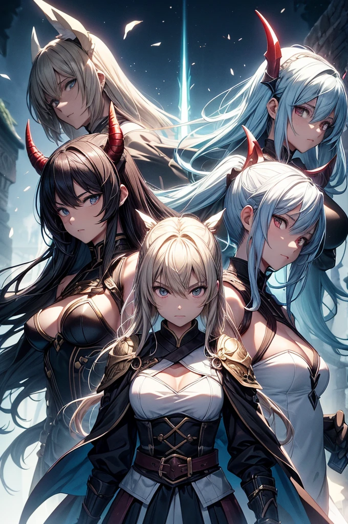 Demon Slayer Squad、Swordsman、male、Muscular、sand嵐、sand、A highly detailed and high resolution masterpiece, 美しくも恐ろしいDemon Slayer Squadのダイナミックなアクション. Highlights the intricate details of the costume and the intense expressions on the faces. Using rich colors and three-dimensional light、Expressing mysterious beauty and strength。.