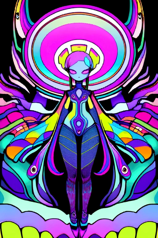 monster、monster、cute、cyber punk、whole body、psychedelic
