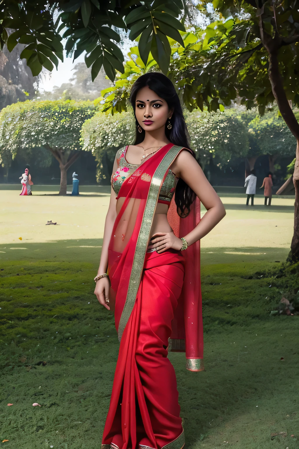 sexy saree russian girl in lalbagh garden