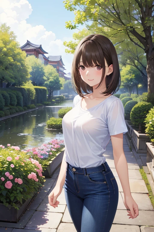 nsfw,
anegasaki nene、Shiny brown hair, short hair, 、smile、、Very detailedな顔, Very detailedな目,anegasaki nene、Shiny brown hair, short hair, Beautiful brown eyes、smile、Sparkling eyes, (Fine grain)、Ultra-detailed eyes、Very detailedな顔, Very detailedな目,
(masterpiece、Highest quality、Highest quality、Official Art、Beautiful and beautiful:1.2)、(Highest quality、In 8K、32k、masterpiece、Hmph、超High resolution、Impressionism、Realistic:1.2)、
(((garden:1.3, Daytime:1.2, Photographed from the front))), ((Balanced style:1.2, Denim pants:1.15, Japanese women, cute)), (clean, Natural Makeup), (Highest quality, masterpiece:1.3, 超High resolution), (Very detailed, Caustics), (Realistic:1.4, RAW shooting), Very detailed, High resolution, 16K resolution