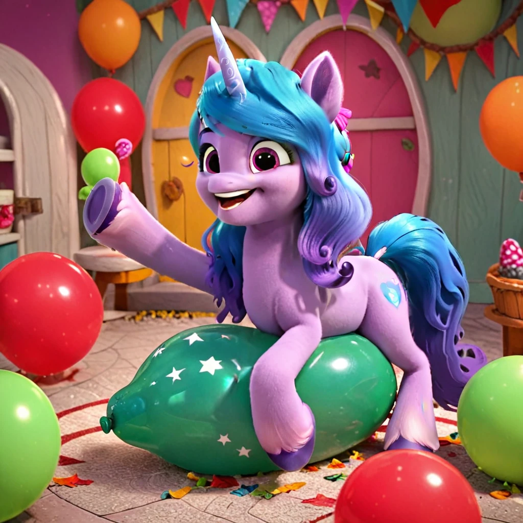 score_9, score_8_up, score_7_up, score_6_up, score_5_up, score_4_up,
female, Izzy Moonbow, solo, looner, nonpop, balloon nonpop, detailed background, party, selfie, fanservice, plot, balloon fetish, balloon support, 3d, hd, 4k, solo,
safe, rating safe,
spread legs, plot, blowing up balloons, balloon blowing, wide hips, arched back, overinflated balloon, tight balloon, necked balloon, translucent balloon, white star print on balloon, balloon inflation, bouncing, squeaking, noisy, loud,
My Little Pony: Make Your Mark, My Little Pony: A New Generation, cinematic, dynamic angle, depth of field, bloom, subsurface scattering