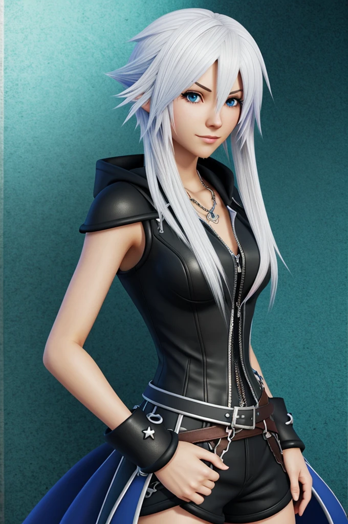Kingdom hearts oc Charakter, female with white hair