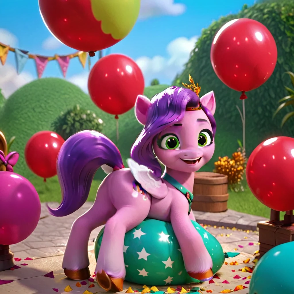 score_9, score_8_up, score_7_up, score_6_up, score_5_up, score_4_up, 
female, Pipp Petals, solo, looner, nonpop, balloon nonpop, detailed background, party, selfie, fanservice, plot, balloon fetish, balloon support, 3d, hd, 4k, solo,
safe, rating safe,
spread legs, plot, blowing up balloons, balloon blowing, wide hips, arched back, overinflated balloon, tight balloon, necked balloon, translucent balloon, white star print on balloon, balloon inflation, bouncing, squeaking, noisy, loud,
My Little Pony: Make Your Mark, My Little Pony: A New Generation, cinematic, dynamic angle, depth of field, bloom, subsurface scattering