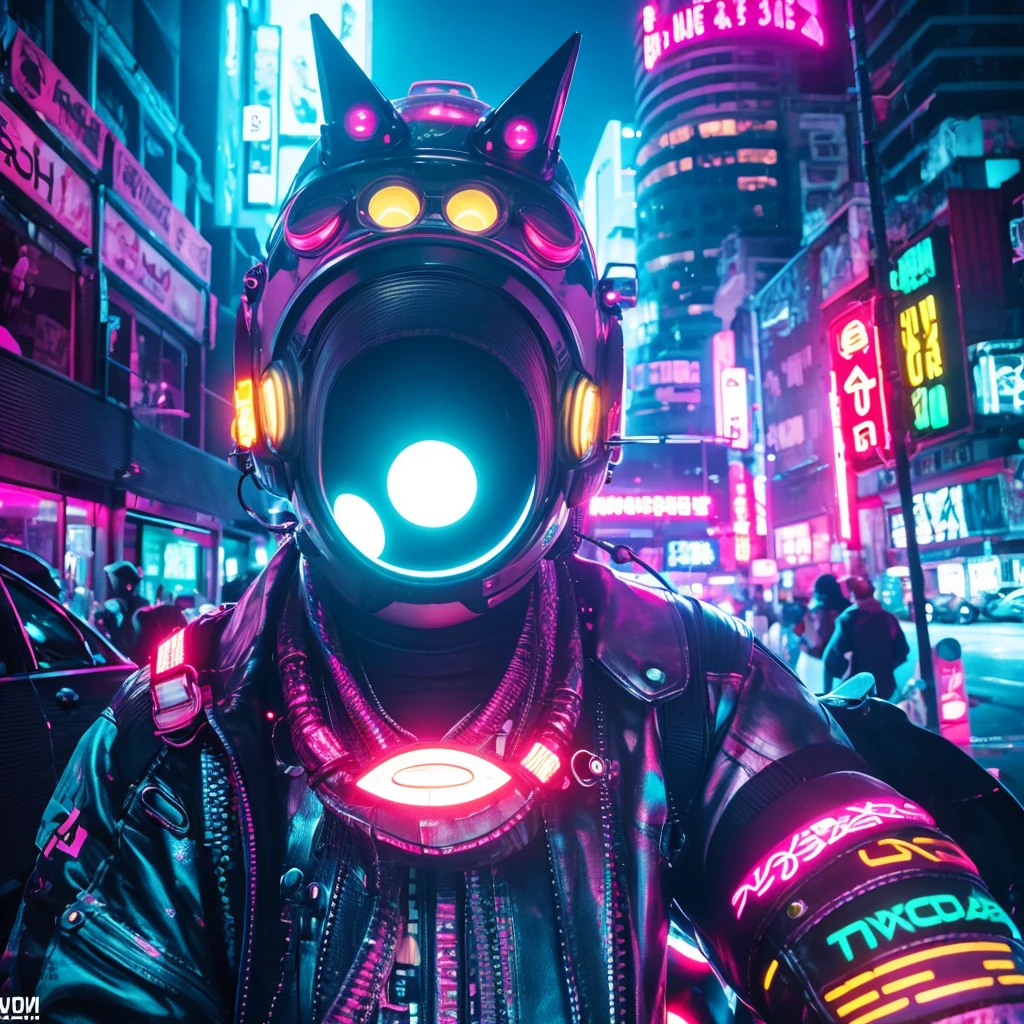 Cute,Monster,cyber punk,psychedelic