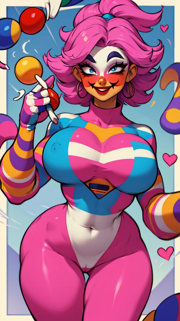 Clown woman, curvy