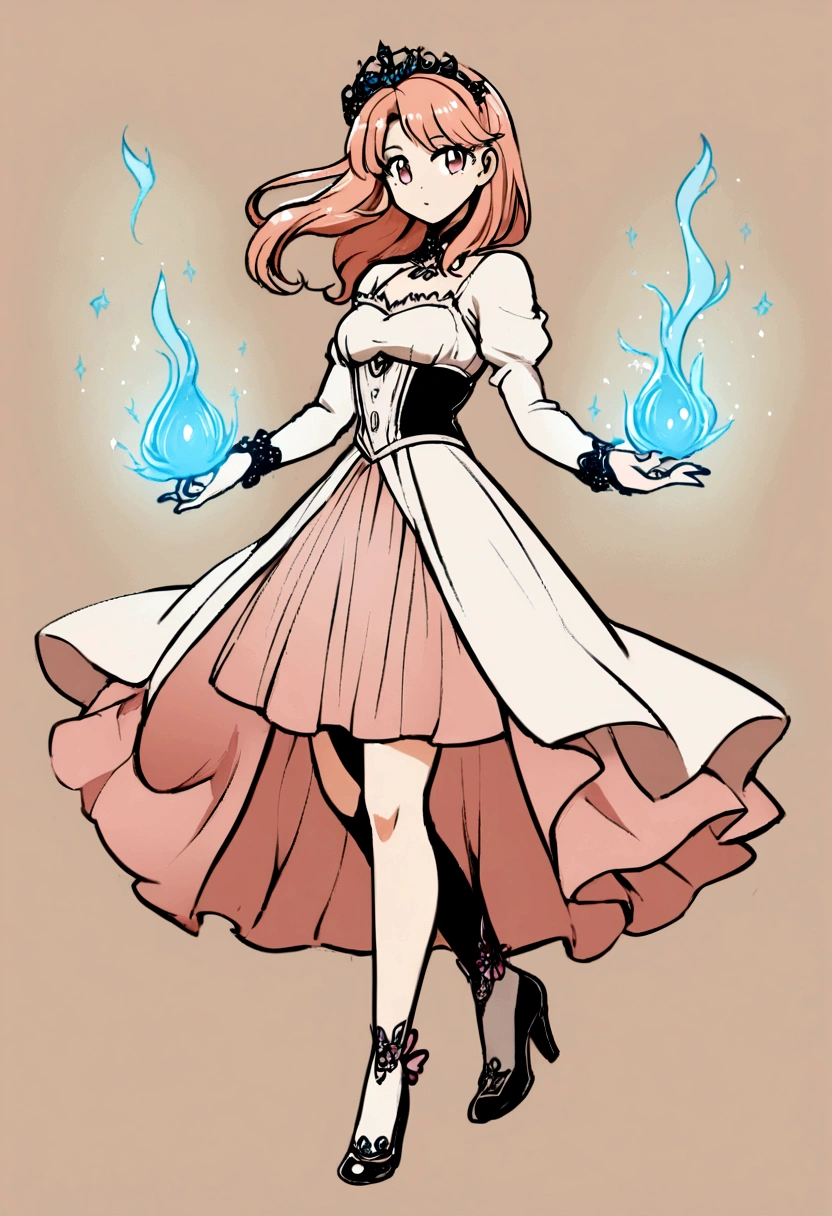 1 girl,full body,in manga style