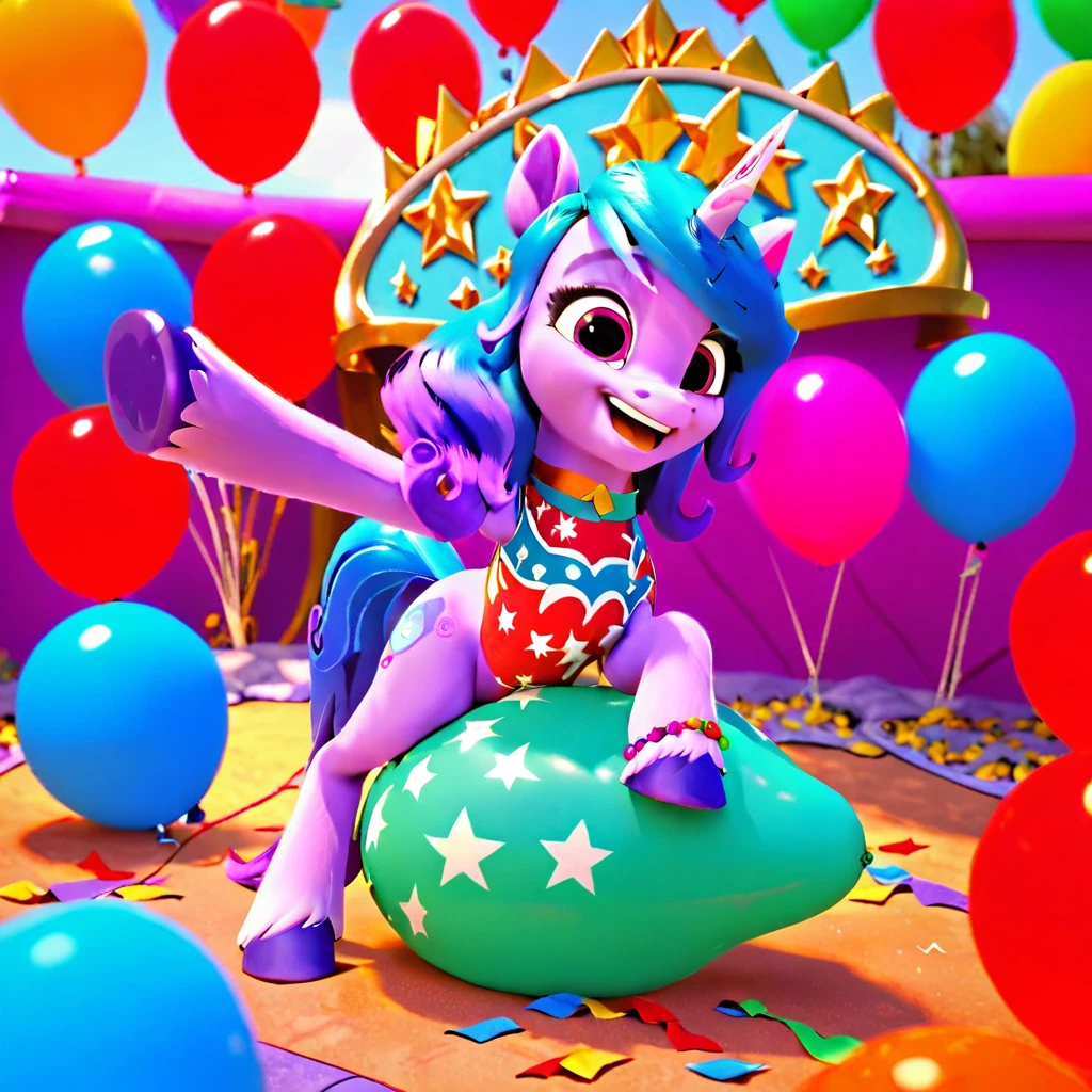 score_9, score_8_up, score_7_up, score_6_up, score_5_up, score_4_up, 
female, Izzy Moonbow, solo, looner, nonpop, balloon nonpop, detailed background, party, selfie, fanservice, plot, balloon fetish, balloon support, 3d, hd, 4k, solo,
safe, rating safe,
spread legs, plot, blowing up balloons, balloon blowing, wide hips, arched back, overinflated balloon, tight balloon, necked balloon, translucent balloon, white star print on balloon, balloon inflation, bouncing, squeaking, noisy, loud,
My Little Pony: Make Your Mark, My Little Pony: A New Generation, cinematic, dynamic angle, depth of field, bloom, subsurface scattering