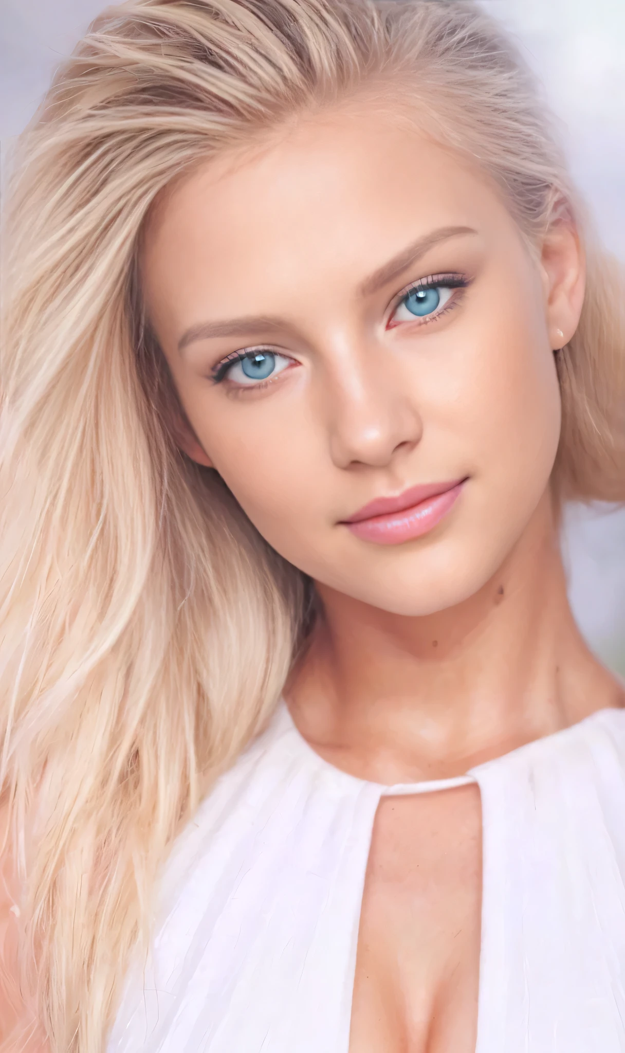 (best qualityer, ultra detaild) , (high resolution skin texture) , ( ultra realistic image resolution) , blonde woman with light green eyes looking at viewer (Ultra Realistic Detail) , (photorealistic:1.4), detailed gorgeous face