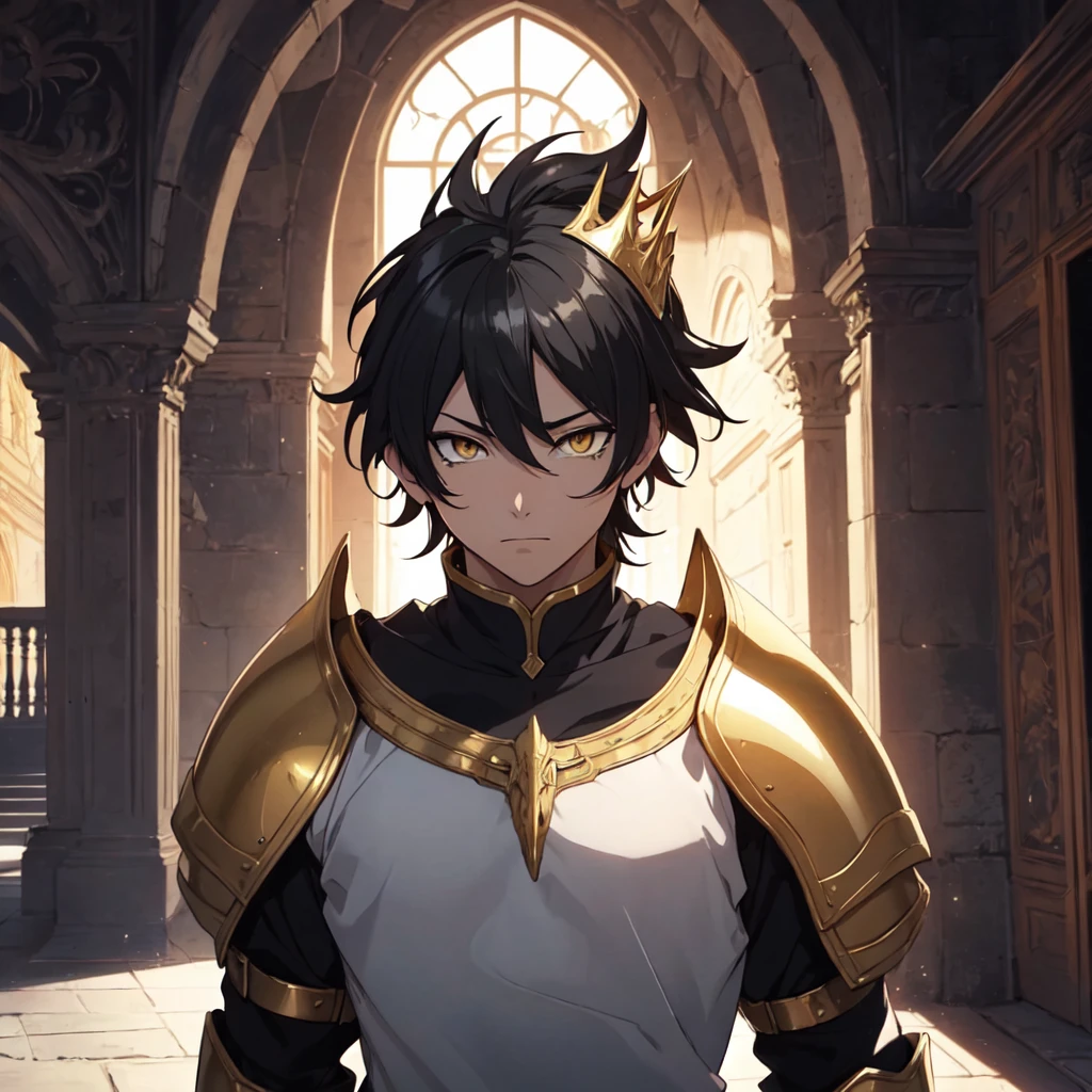 128K Ultra High Definition,
128K Ultra High Quality,
128K Ultra High Resolution,
Best Definition,
Best Quality,
Best Resolution,
Perfectly Detailed,
Perfectly Designed,
Extremely Detailed,
Extremely Designed,
Hyper Detailed,
Hyper Definition,
Hyper Quality,
Hyper Resolution,
Masterpiece,
(((Anime))),
Body Shot,
(((Boy))),
Handsome,
Muscular Body,
(((Black Mid Hair))),
(((Yellow Eyes))),
(((Gold Warlord Armor))),
(((Inside Of Medieval Royal Palace Background Scenery))),