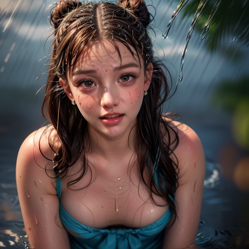 masterpiece of ExtremelyDetailed (ProfessionalPhoto of Stunning women:1.4) Looking at Sky, (((Downpour))), BraidHair with bun, (Joyful Expressions LifeLike Rendering), ((Extremely detailed beautiful face and eyes)) BlushAhegao SmoothArmpit LiquidSoap WhiteBubbles (((WetHair))) BREAK PUNIPUNI ((Britney Spears))britneyspears-smf, Beltbra, MysticSight, (Torrential Rain:1.4) (SparklingDrops:1.28) (Overflowing HUGE Underboob Overflowing WaterDrops Overflowing water)(((WetHair WetFace WetSkin:1.37))), (SFW), HiddenHands, MotionBlur (BokeH:1.4), (no extra limbs), (no extra eyebrow), (Dazzling RainbowColor Particles), (((ZoomedOut, From Top, From Directly Above)))