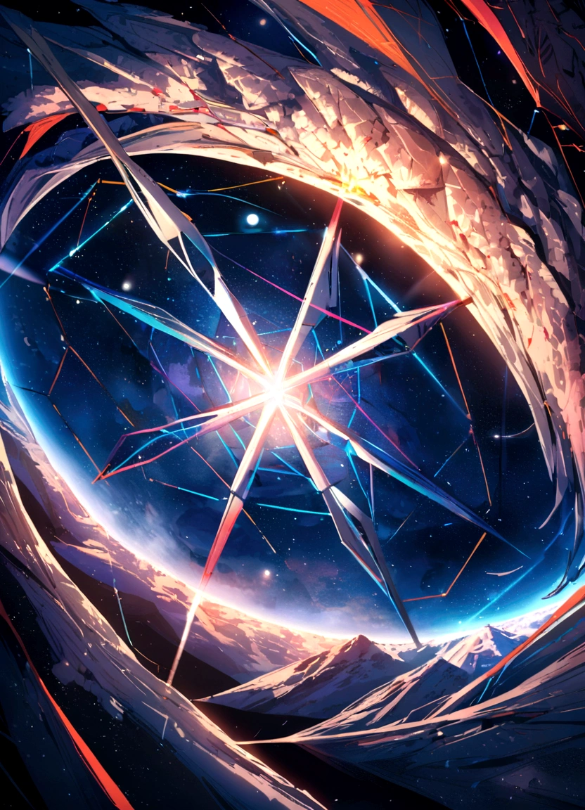 The Earth is made up of polygons floating in space