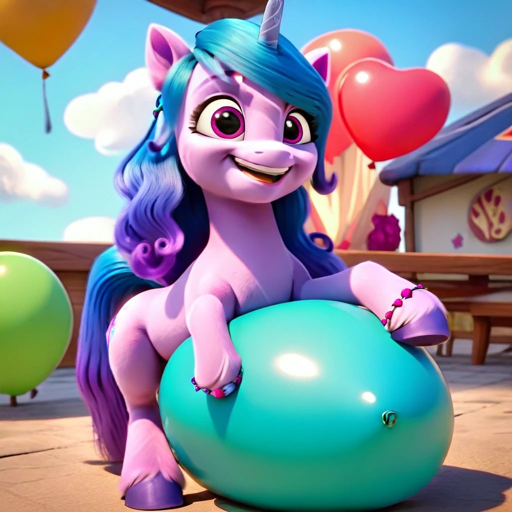 score_9, score_8_up, score_7_up, score_6_up, score_5_up, score_4_up,
female, Izzy Moonbow, solo, looner, nonpop, balloon nonpop, detailed background, party, selfie, fanservice, plot, balloon fetish, balloon support, 3d, hd, 4k, solo,
safe, rating safe,
spread legs, plot, blowing up balloons, balloon blowing, wide hips, arched back, overinflated balloon, tight balloon, necked balloon, translucent balloon, white star print on balloon, balloon inflation, bouncing, squeaking, noisy, loud,
My Little Pony: Make Your Mark, My Little Pony: A New Generation, cinematic, dynamic angle, depth of field, bloom, subsurface scattering