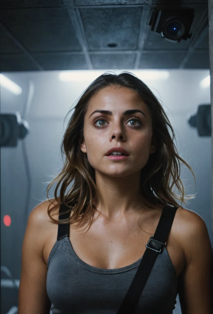 ((Best Quality)), (Masterpiece)), (Details: 1.4), 3D, Absurd Resolution, High Resolution, (Masterpiece: 1.4), Ultra Detailed, Beautiful Girl 1 Person, Futuristic Woman Image, Sparkling Brown Hair, Beautiful Brown Eyes, Beautiful Face, 20 Years Old, Spaceship, Floating, Small, Spacesuit, Spaceship, Window, Future, Dynamic Pose, Change of Clothes