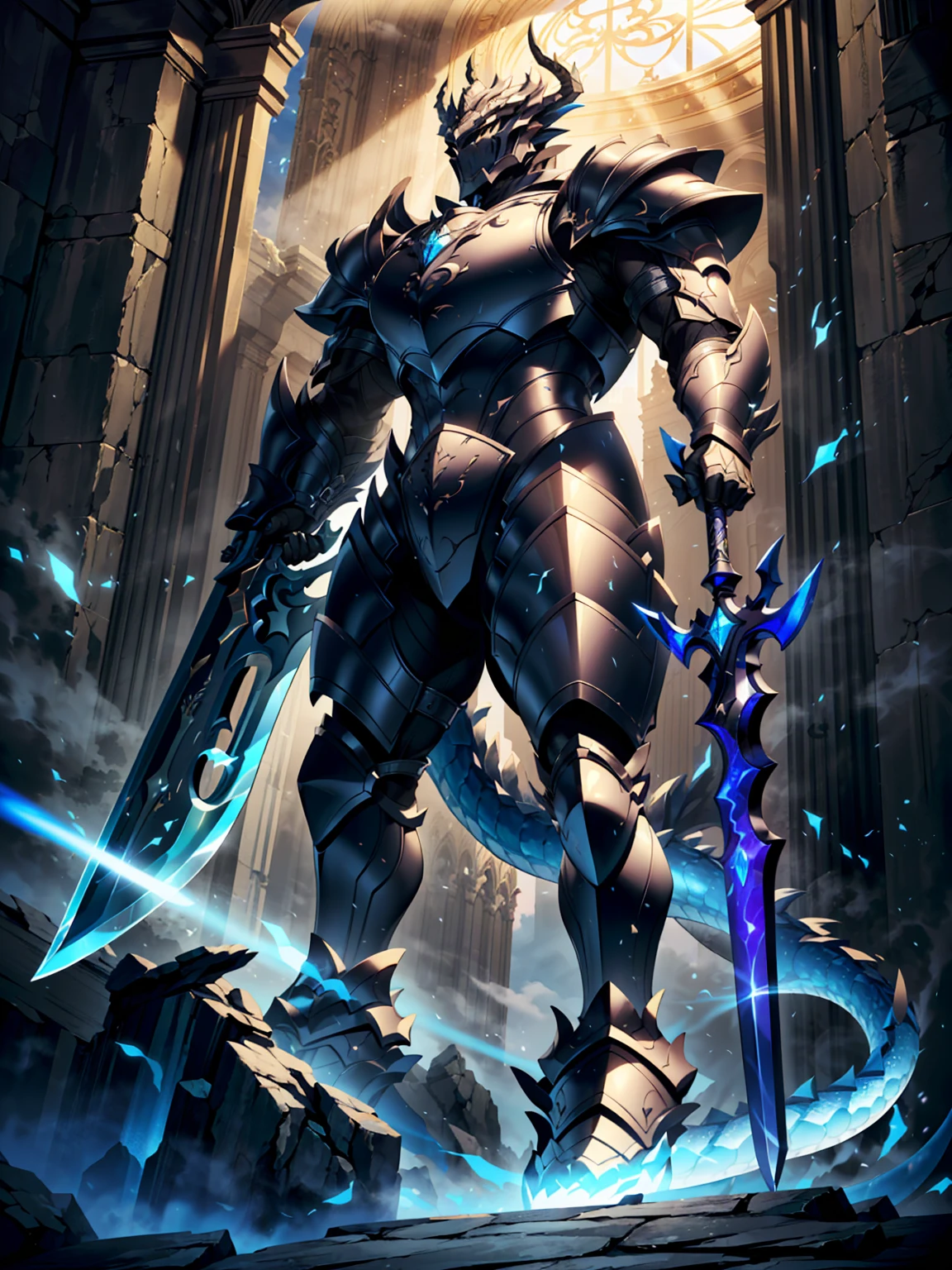 (((masterpiece, best quality, high detailed, 8k))) Design a layout showcase Gaming character, (1girl). Emerald+Gold dragon armor, stylish and unique. ((weapon:1.4)), enchanted lance. (masterpiece:1.2), (best quality), 4k, ultra-detailed. (luminous lighting, atmospheric lighting). dragon knight, ((mounted on a majestic dragon)), ((full body armor)), (((regal and imposing presence:1.3))), vambraces, armored legwear, (((full_body_shot:1.4))). {In a mystical mountain realm}.

(((extremely powerful, fierce warrior, majestic dragon, stunning beauty with dragon armor))).
