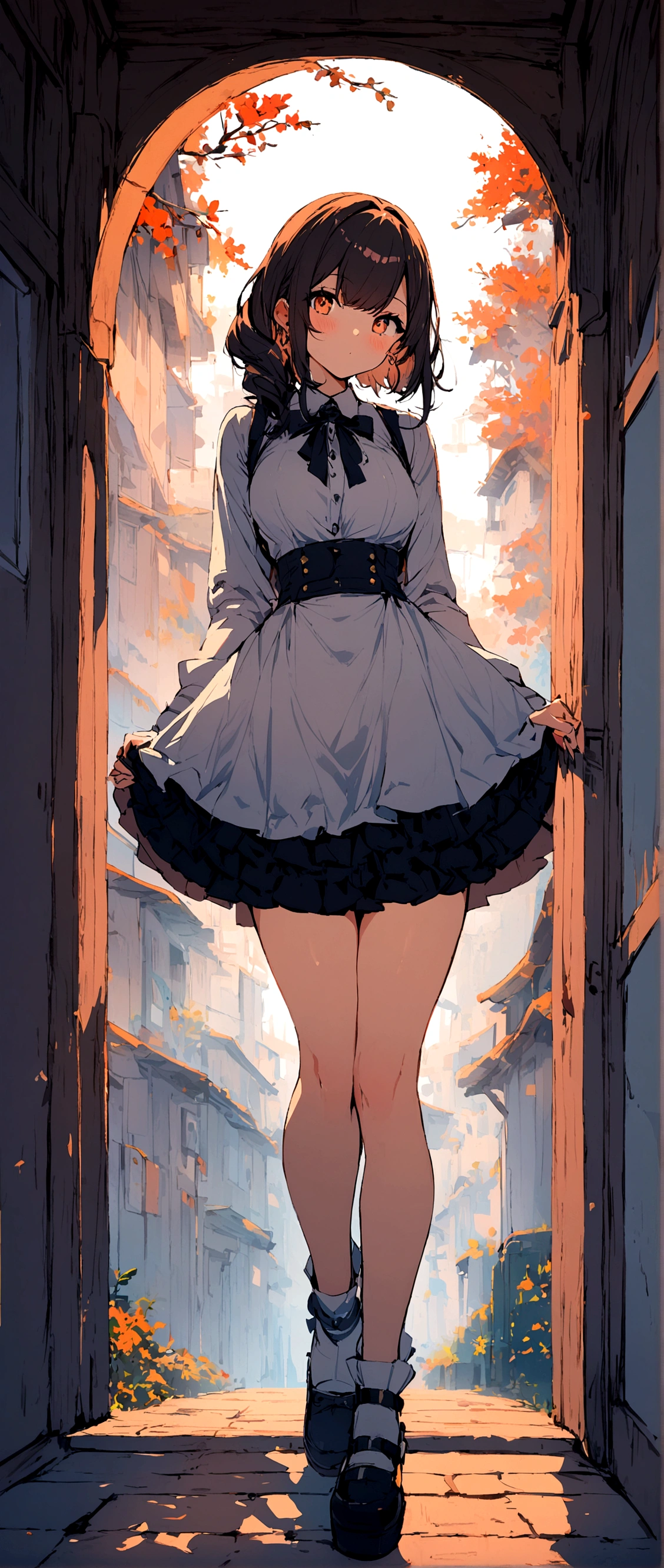 1girl watching the viewer with her big 