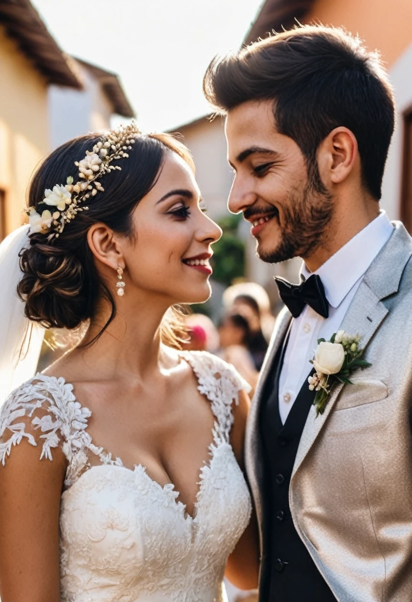 Create a wedding for a person from Minas Gerais and a person from São Paulo with guests who are party rats and a mix of the two cultures 