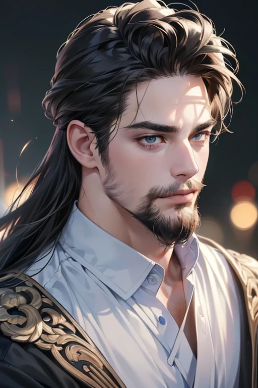 (best quality,4k,8k,highres,masterpiece:1.2),ultra-detailed,(realistic,photorealistic,photo-realistic:1.37),30 year old man,3 day beard,handsome anime,portraits,strong,masculine,dark hair,sharp jawline,mesmerizing eyes,perfectly styled hair,cool anime outfit,confident expression,vibrant colors,dynamic lighting