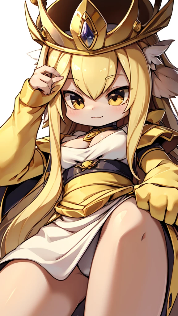 bee女孩,bee girl,mature body,拟人bee,拟人bee,Compound eyes,crown,cute,bee触角,bee,bee皮肤,Close-up above the waist,Dress,拟人化bee女孩,bee触角,bee触角