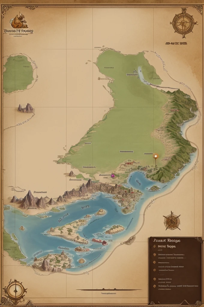 Create an RPG map of the desert region