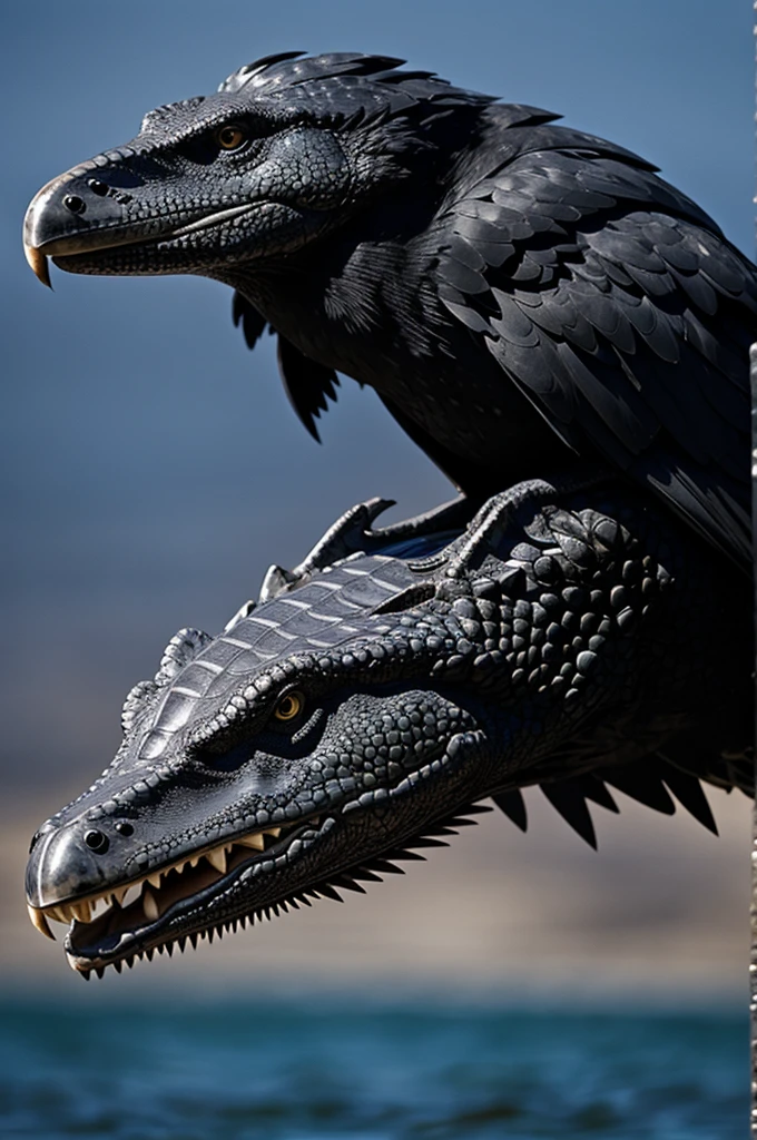 Raven fused with crocodile