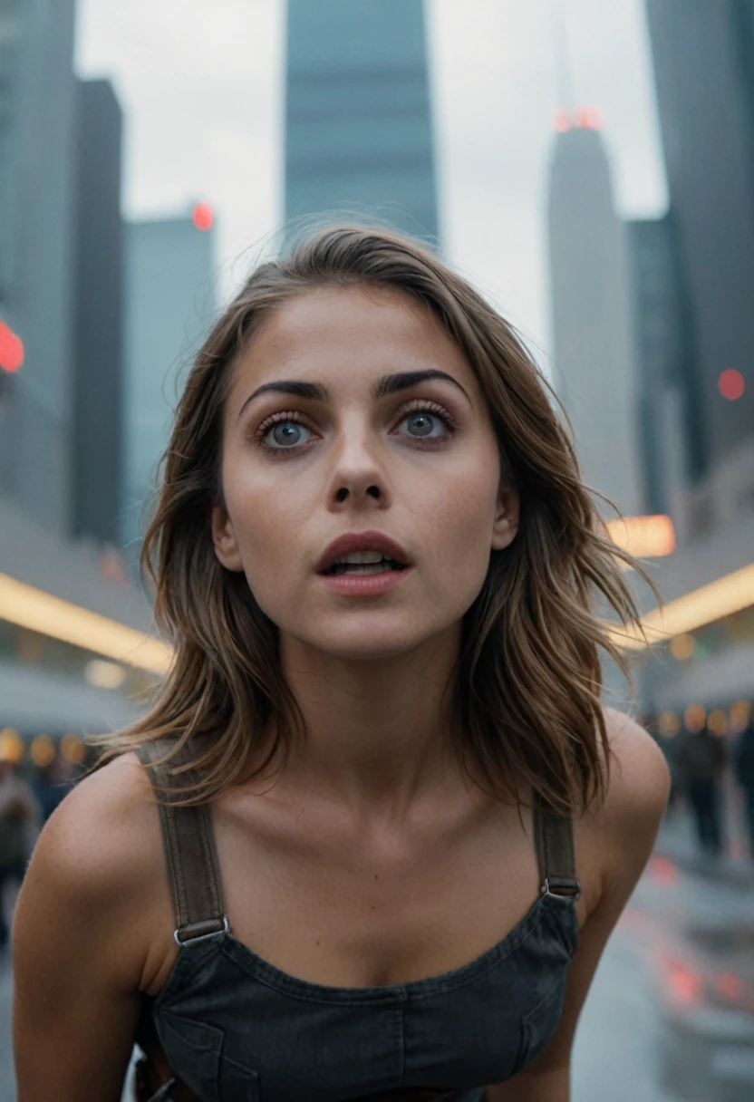 (GoPro view :1.1), willa holland in a (Die Hard (1988) film scene:1.1),hyperrealistic,professional,gloomy horror crushing atmosphere,hyperrealistic,soft bokeh,(hyperrealism),view from below shot,cinematic quality,((cinestill 800 film)),detailed realistic,35mm,rendered by octane,iso 150,