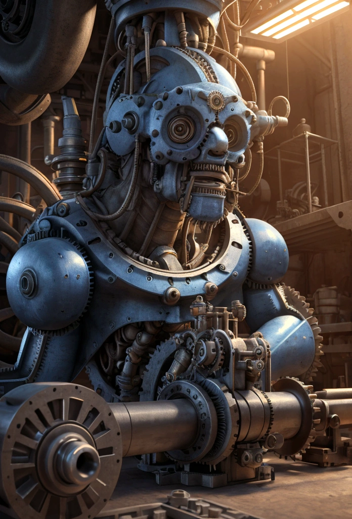 a professional mechanical engineer, detailed 3D render, realistic, photorealistic, cinematic lighting, technical, machinery, tools, blueprint, gears, complex machinery, precision, industrial, high quality, 8k, best quality, masterpiece, ultra-detailed, sharp focus, physically-based rendering, extremely detailed, professional, vivid colors, studio lighting