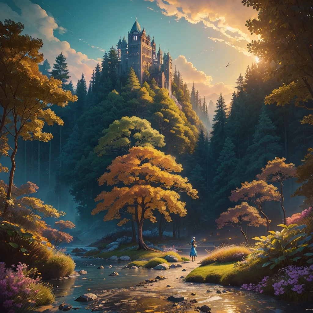 a wizard going through a portal to visit the ancient lemuria, award winning illustration, highly detailed, friendly colors, happy vibes, epic fantasy scene, intricate details, magical energy, glowing portal, mystical atmosphere, beautiful landscape, enchanted forest, stunning vista, serene ambiance, vibrant hues, warm lighting, ethereal energy, awe-inspiring composition, captivating story, masterful artistry, photorealistic quality, cinematic perspective, fantastical elements, dramatic lighting, dreamlike quality, imaginative design, seamless integration, exquisite rendering, flawless execution, breathtaking visuals