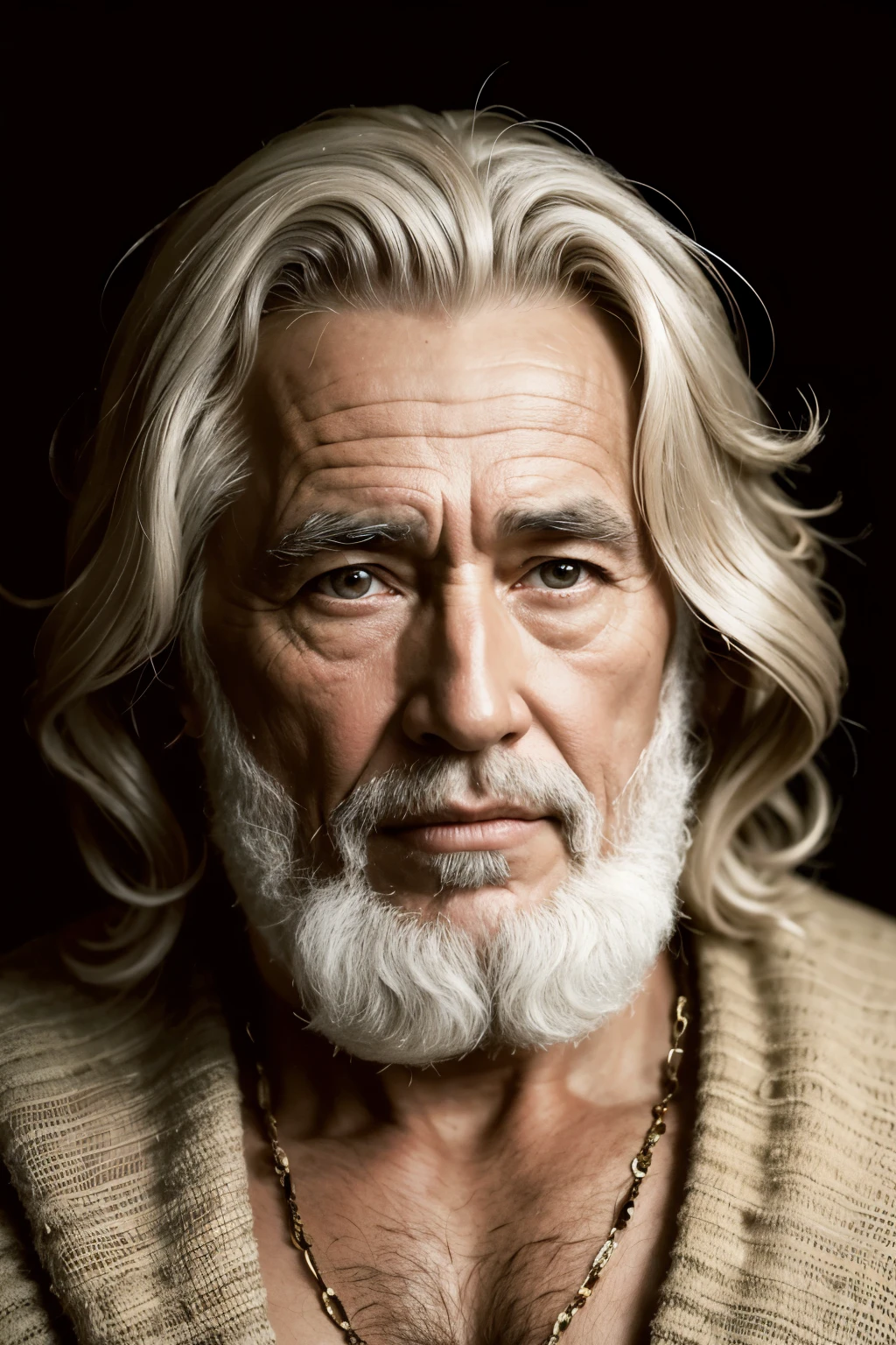 midle age man, of biblical times, dressed appropriately in period clothing and with face facing the viewer.