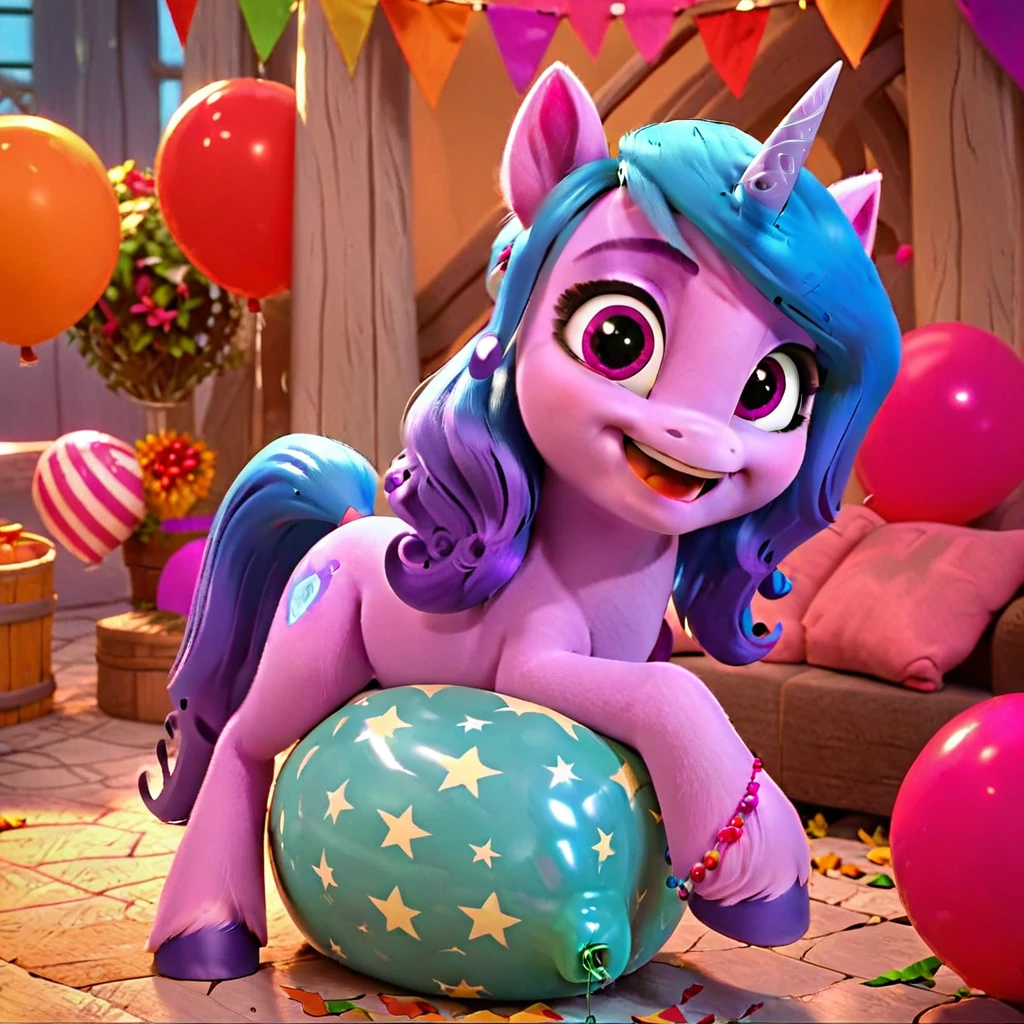 score_9, score_8_up, score_7_up, score_6_up, score_5_up, score_4_up,
female, Izzy Moonbow, solo, looner, nonpop, balloon nonpop, detailed background, party, selfie, fanservice, plot, balloon fetish, balloon support, 3d, hd, 4k, solo,
safe, rating safe,
spread legs, plot, blowing up balloons, balloon blowing, wide hips, arched back, overinflated balloon, tight balloon, necked balloon, translucent balloon, white star print on balloon, balloon inflation, bouncing, squeaking, noisy, loud,
My Little Pony: Make Your Mark, My Little Pony: A New Generation, cinematic, dynamic angle, depth of field, bloom, subsurface scattering