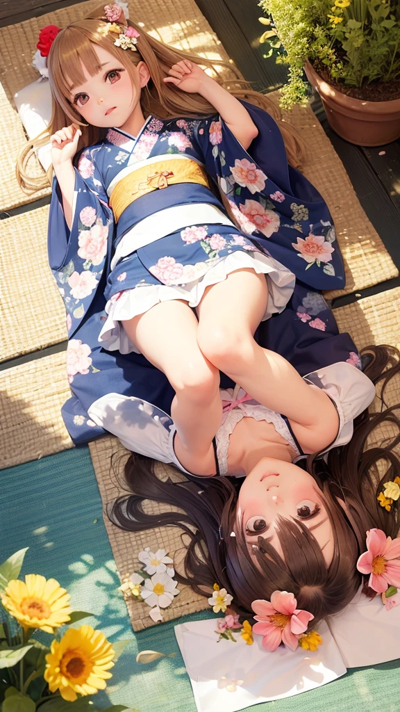 summer kimono Goldfish flower Girl clear cute Emotional Princess ta