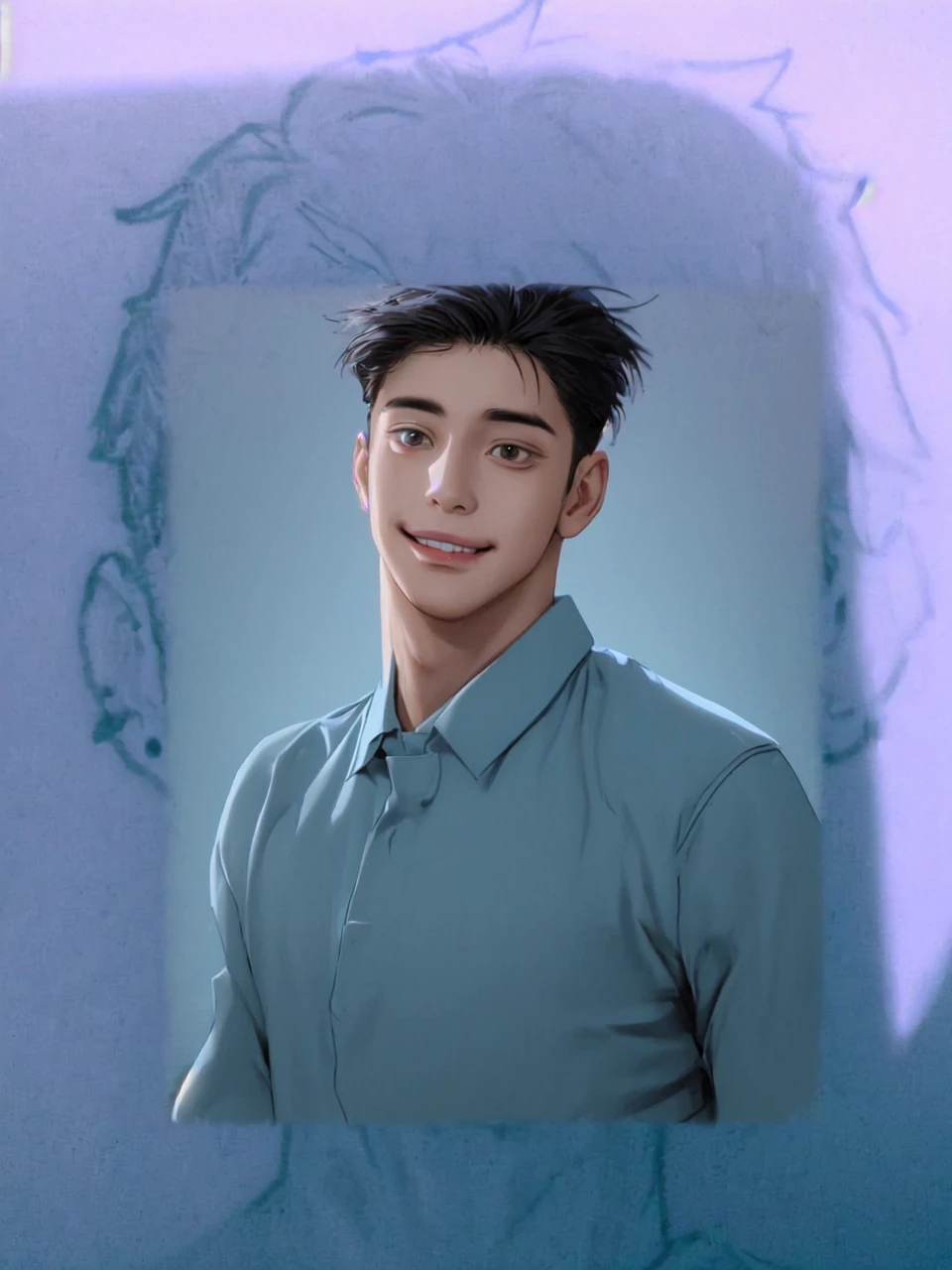 Boy, Handsome boy, depressed face, handsome, half-drooping smile