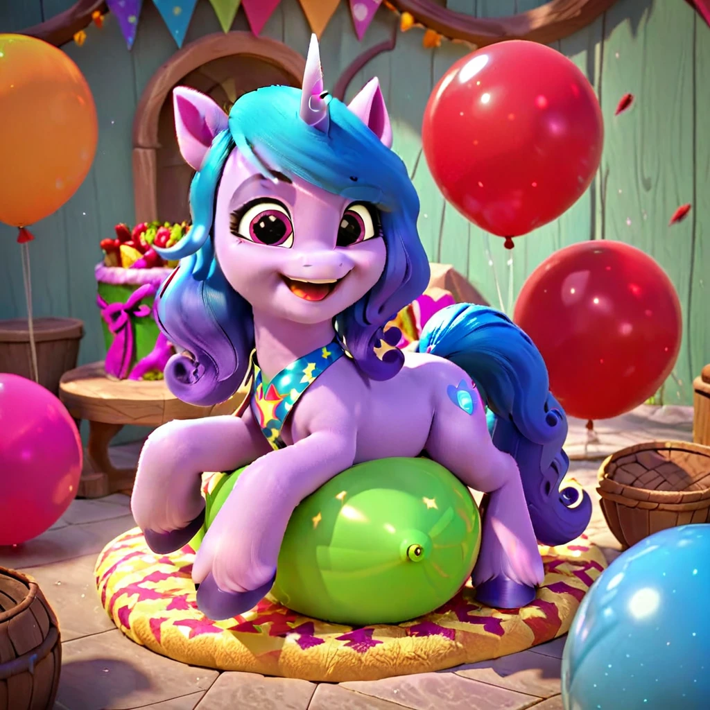 score_9, score_8_up, score_7_up, score_6_up, score_5_up, score_4_up,
female, Izzy Moonbow, solo, looner, nonpop, balloon nonpop, detailed background, party, selfie, fanservice, plot, balloon fetish, balloon support, 3d, hd, 4k, solo,
safe, rating safe,
spread legs, plot, blowing up balloons, balloon blowing, wide hips, arched back, overinflated balloon, tight balloon, necked balloon, translucent balloon, white star print on balloon, balloon inflation, bouncing, squeaking, noisy, loud,
My Little Pony: Make Your Mark, My Little Pony: A New Generation, cinematic, dynamic angle, depth of field, bloom, subsurface scattering