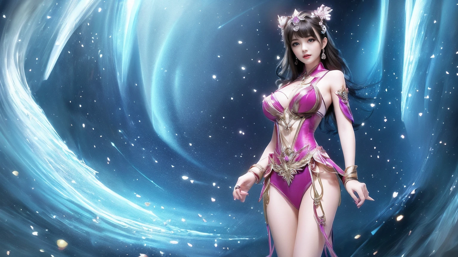 best quality, masterpiece, high resolution,A girl， Wearing a super-thin pink mini bikini，Sexy sitting on the floor， (((Open your legs)))，(Huge breasts： 1.2)，((((Breast close-up)))，(((fullbody)))，Cleavage、Tempting， （Huge breasts： 1.2），（Cleavage） ，Beautiful big breasts ，8K resolution，大师masterpiece，Ultra-high detail，Super high quality