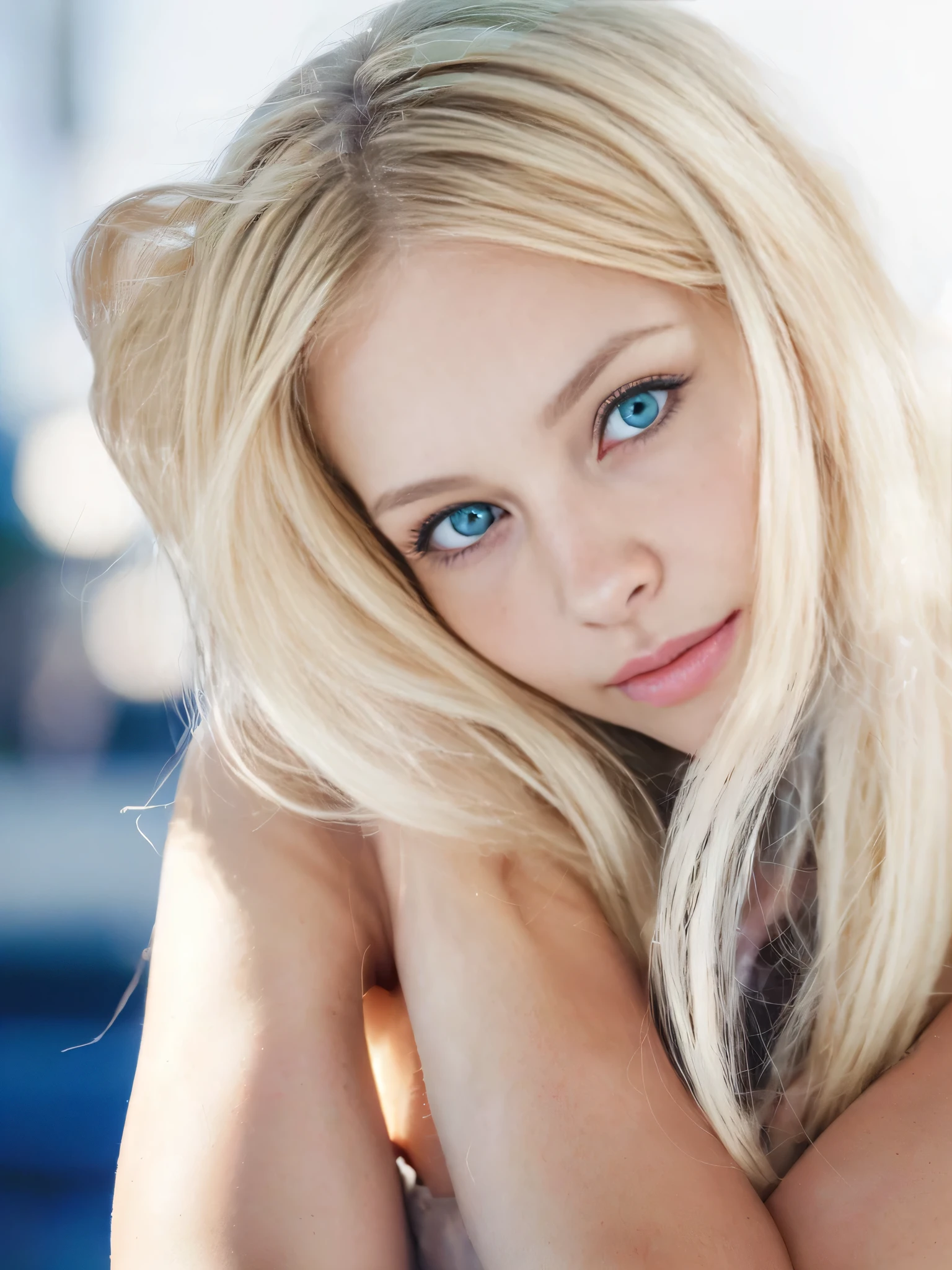 (best qualityer, ultra detaild) , (high resolution skin texture) , ( ultra realistic image resolution) , blonde woman with light green eyes looking at viewer (Ultra Realistic Detail) , (photorealistic:1.4), detailed gorgeous face
