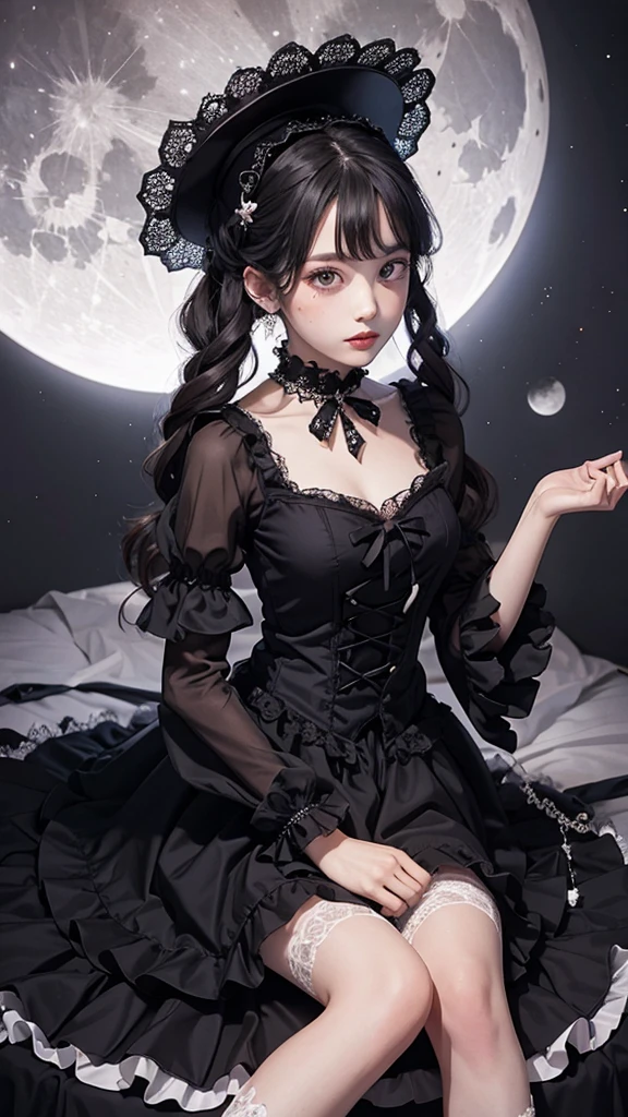 Princess　Gothic　Lolita　dress　night　moon