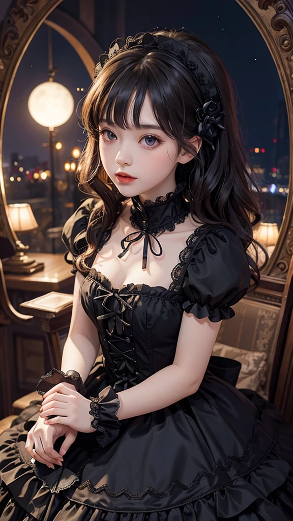 Princess　Gothic　Lolita　dress　night　moon