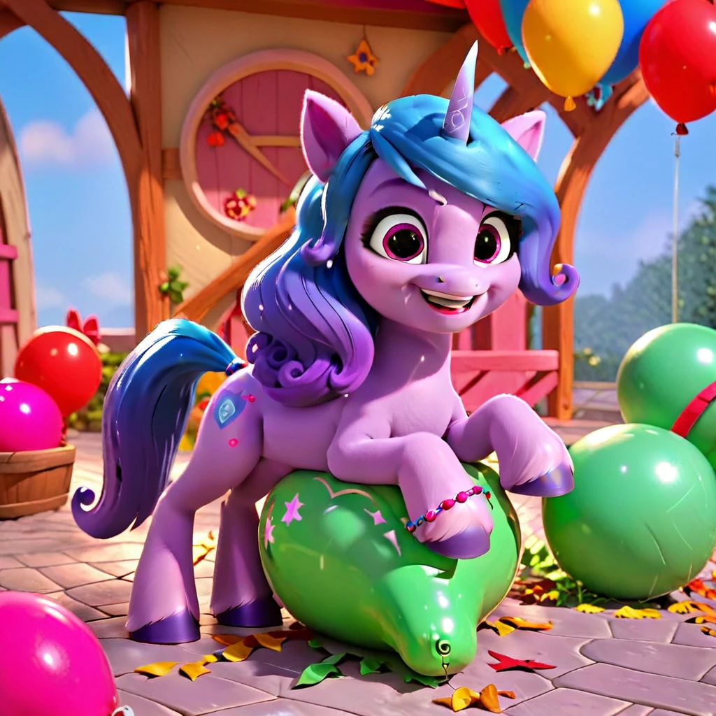 score_9, score_8_up, score_7_up, score_6_up, score_5_up, score_4_up,
female, Izzy Moonbow, solo, looner, nonpop, balloon nonpop, detailed background, party, selfie, fanservice, plot, balloon fetish, balloon support, 3d, hd, 4k, solo,
safe, rating safe,
spread legs, plot, blowing up balloons, balloon blowing, wide hips, arched back, overinflated balloon, tight balloon, necked balloon, translucent balloon, white star print on balloon, balloon inflation, bouncing, squeaking, noisy, loud,
My Little Pony: Make Your Mark, My Little Pony: A New Generation, cinematic, dynamic angle, depth of field, bloom, subsurface scattering