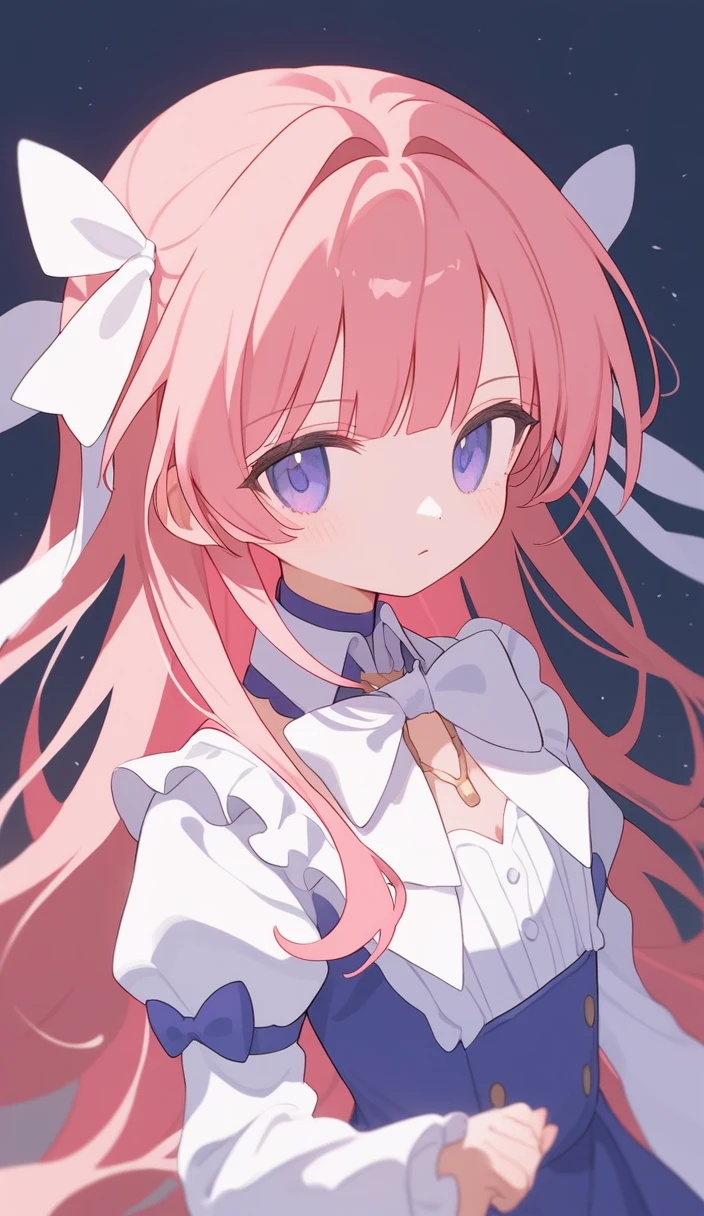 1 Girl,独自of,Long hair,Pink Hair,Separate sleeves,Bangs,简单of背景,Looking at the audience,upper body,Ribbon,bow,bowtie,Shut up,very Long hair,white Ribbon,white bow,hair Ribbon,粉红色of眼睛,Necklace,裸露of肩膀,White sleeves,无袖of,Fraction_9,Fraction_8_Direction_7_up,Expressive,score_of,(masterpiece, 最好of质量)mini skirt