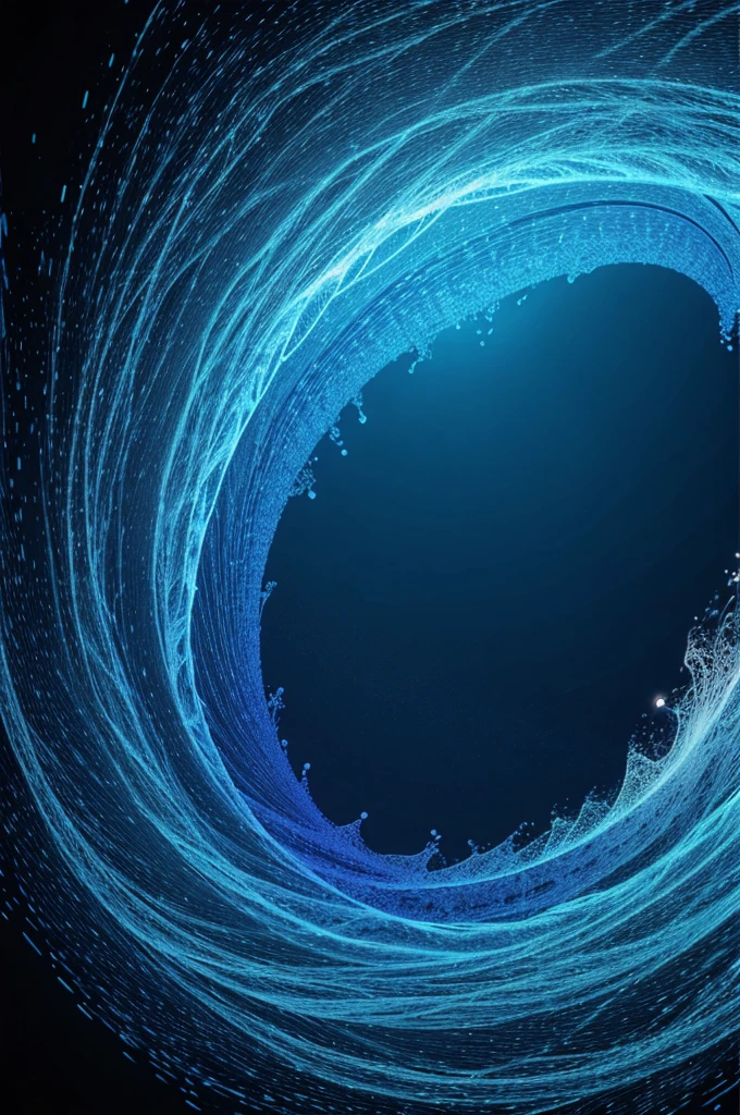 Animation showing blue light waves distinctly shorter than other color wavelengths.