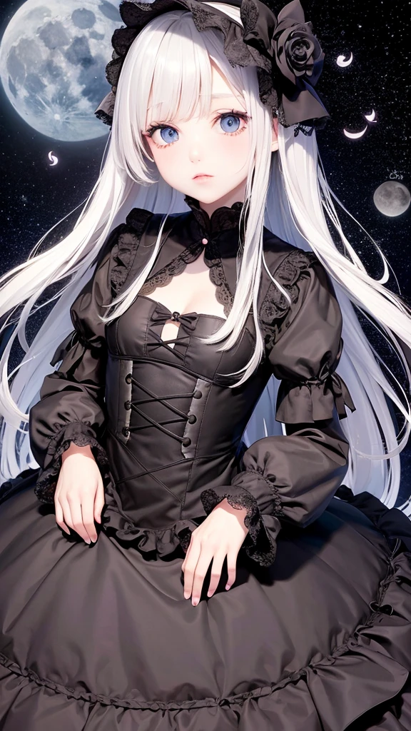 Princess　Gothic　Lolita　dress　night　moon