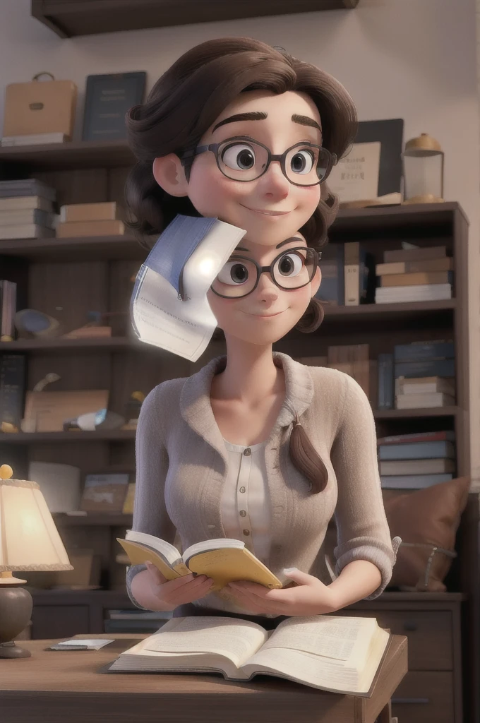 woman reading a book