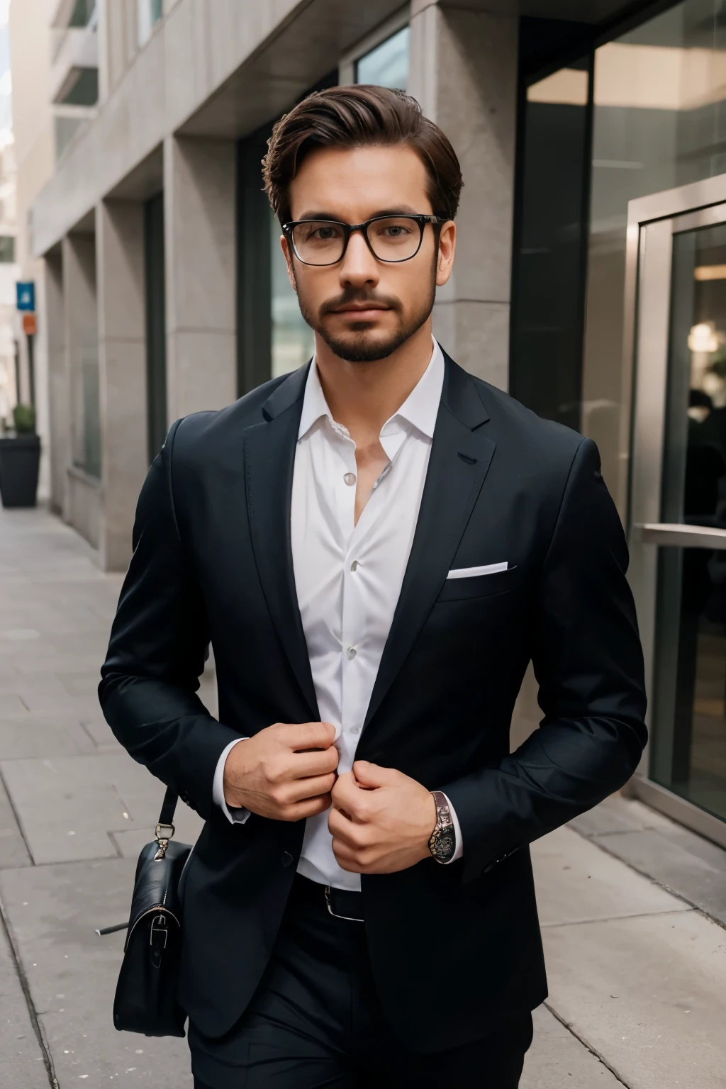 1. Ready to conquer the day in style! 👔👓 #ProfessionalLook #WorkMode #SuitedUp
2. Embracing the work grind with confidence and class. 💼👨🏻‍💼 #JobHolder #BusinessAttire #PosingForSuccess
3. Suited up and ready to take on the world! 🌍💪 #CorporateLife #ProfessionalPose #DressedForSuccess