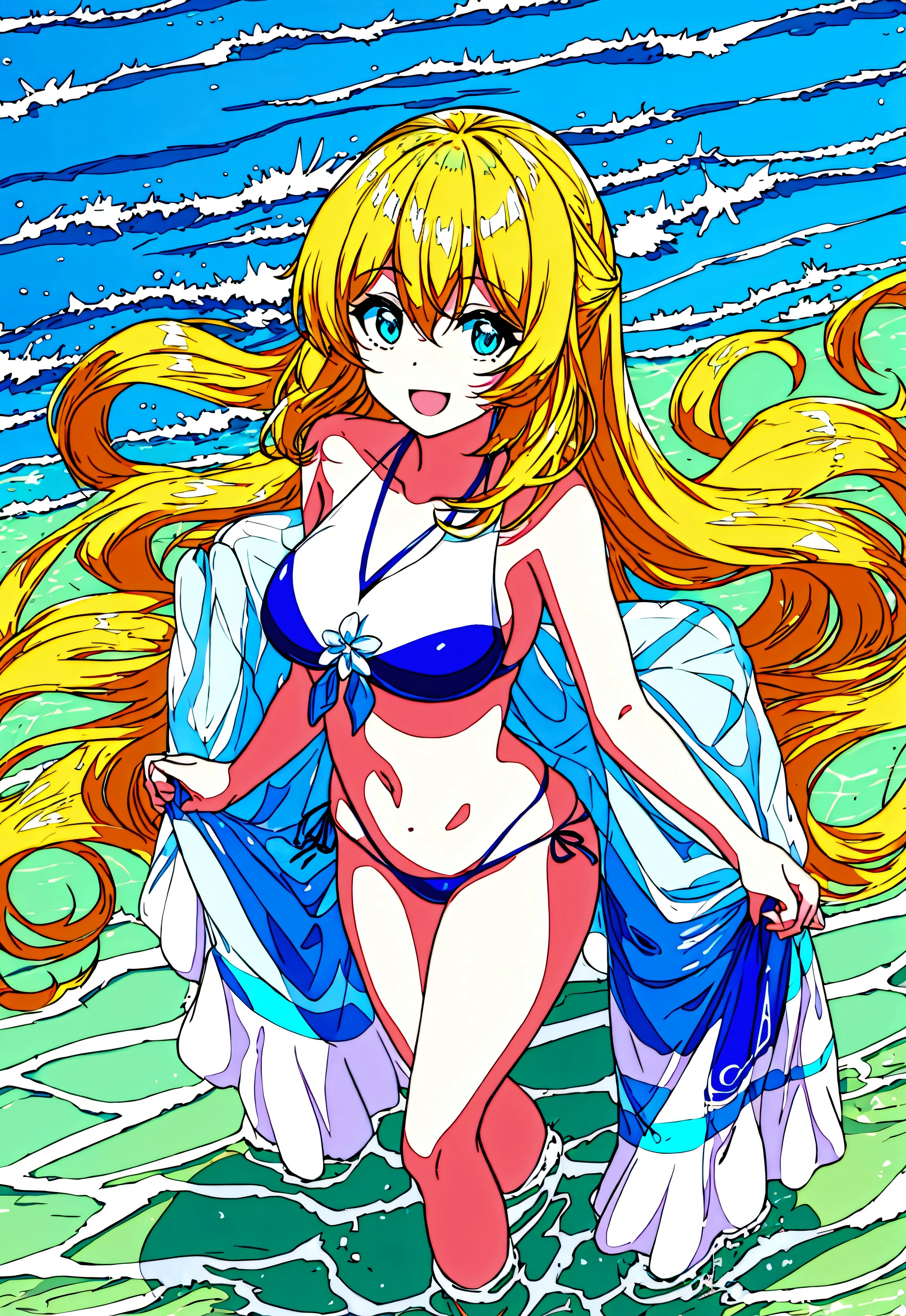 {
  "prompt": "A beautiful anime-style girl wearing a swimsuit, standing on a sunny beach with clear blue skies and gentle waves in the background. She has long flowing hair, a cheerful smile, and is enjoying a perfect summer day. The beach scene includes details like seashells, a beach umbrella, and soft sand. The overall atmosphere is bright, vibrant, and joyful.",
  "size": "1024x1792"
}
