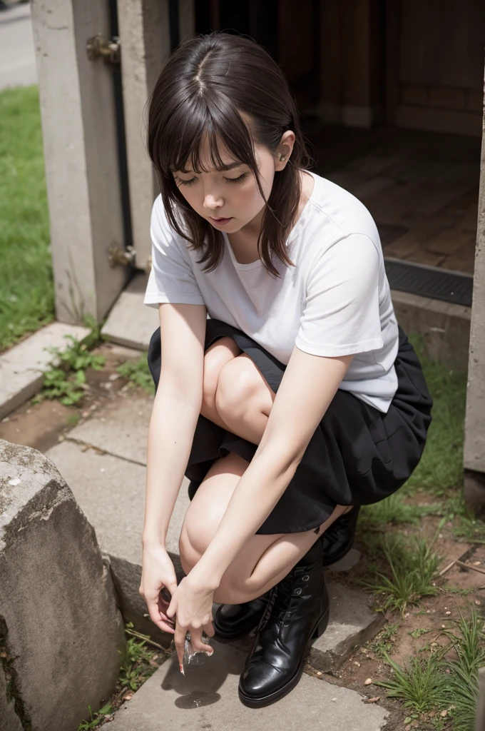 woman、Female genitals、Pee