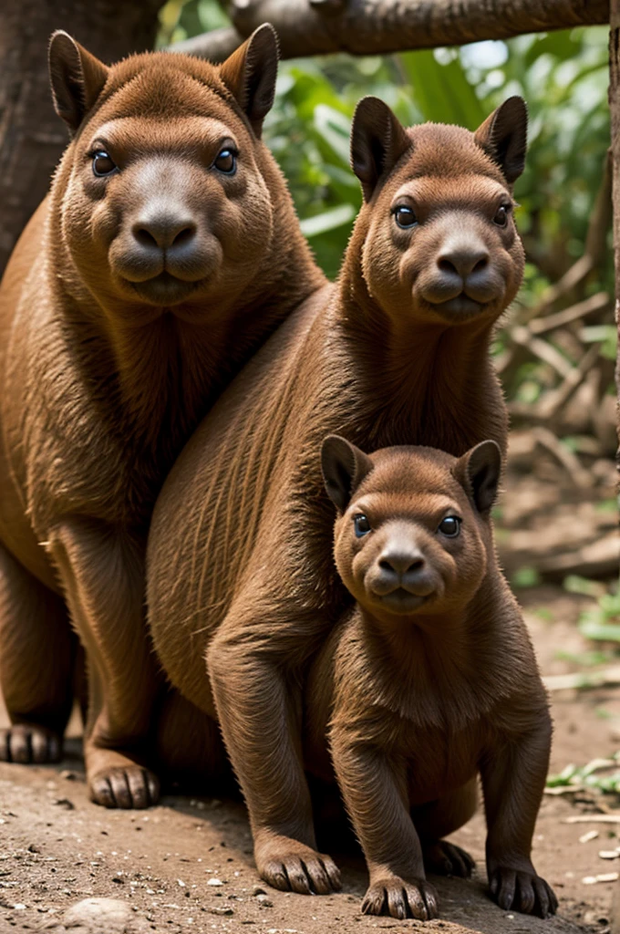 Mama and capibara girl