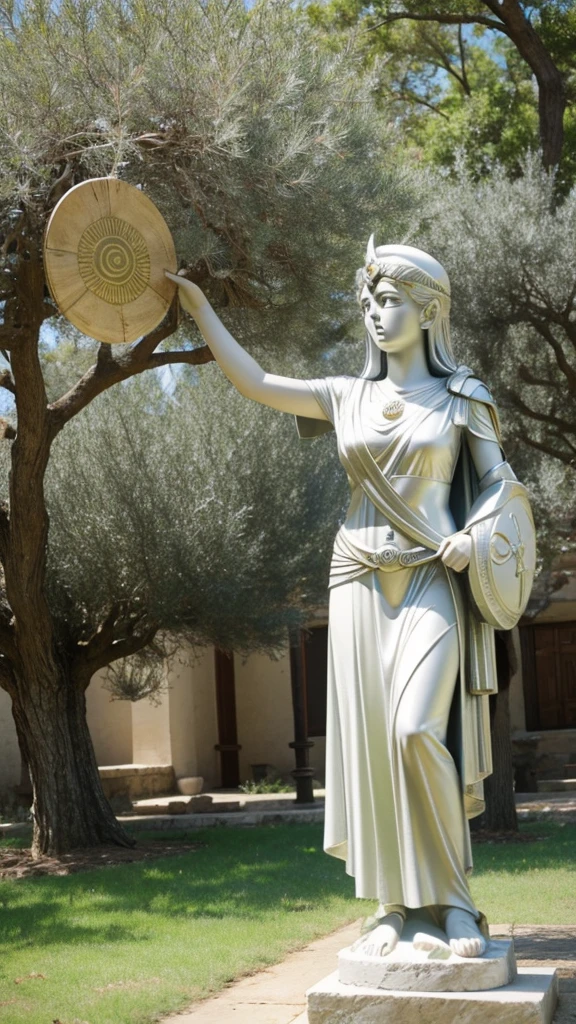Athena (athena)、god、wisdom、strategy、Crafts、戦の女god、owl、Olive Tree、shield、Real、high resolution