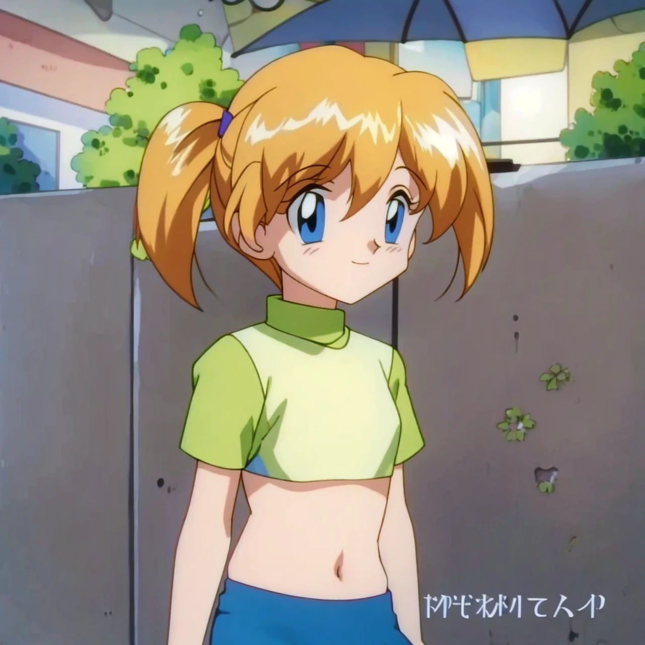 Girl, belly, pokemonstyle, smile