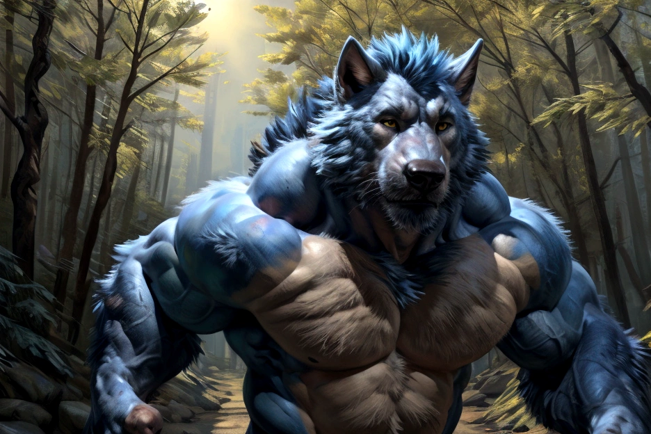 (((realistic))),upload on e621,by Garmash,Ruan Jia,darkgem,anthro,male,(( detailed fluffy fur)),((seductive pose)),detailed realistic painting,(((biceped))),(((shaded))) extreme detail,black body,
humanoid penis,genital fluids,balls,
muscular,beefy,nude,(veiny penis),((((((huge muscular)))))),Clear eyes,(erection),Five fingers,Clear oral cavity,nipple,((Blaidd)),wolf,huge  penis,abs,scar,thighs,langshu,alpha male, thick legs, wide thick chest, large pecs, large biceps,(erect penis:1.9),(Hyper long penis:1.4),(Cum),(Thick cum),Double Bicep pose, Reveal armpit,