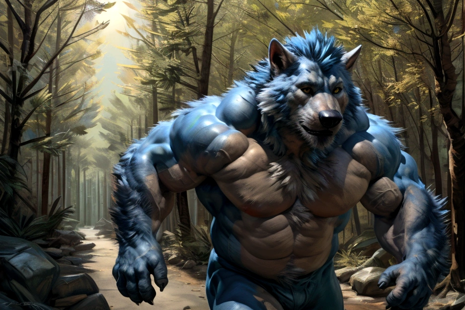 muscular feral:1.2 fat werewolf _akbal, posing for the camera. 4k, high resolution, best quality, perfect colors, perfect shadows, perfect lighting, posted on e621, blue pavo furry body,color: blue pavo real _fur, white chest, black beard, feral wolf,Old  werewolf, blue hair , cowboy male,Old daddy , black eyes, realistic eyes, looking at camera, masculine, (muscular, dense build:1.4, muscular shoulders, strong pecs), correct anatomy, dad body, (photorealistic fur, detailed fur, epic, masterpiece:1.2), (detailed forest, jogging, sunshine:1.2), sexy shadows, (by echin, by Taran Fiddler, by takemoto arashi, by Traver009, by Juiceps), (detailed eyes:1.2), impressive physique, struggling, bothered face, exhausted, detailed   old yellow eyes, looking at camera, (close-up):1muscular feral:1.2 fat werewolf _akbal, posing for the camera. 4k, high resolution, best quality, perfect colors, perfect shadows, perfect lighting, posted on e621, blue pavo furry body, orange fur, white chest, black beard, feral wolf, werewolf, blue hair , cowboy male wolf ,  black eyes, realistic eyes, looking at camera, masculine, (muscular, dense build:1.4, muscular shoulders, strong pecs), correct anatomy, dad body, (photorealistic fur, detailed fur, epic, masterpiece:1.2), (detailed forest, jogging, sunshine:1.2), (by echin, by Taran Fiddler, by takemoto arashi, by Traver009, by Juiceps), (detailed eyes:1.2), impressive physique, struggling, bothered face, exhausted, detailed  yellow eyes, looking at camera, (close-up):1